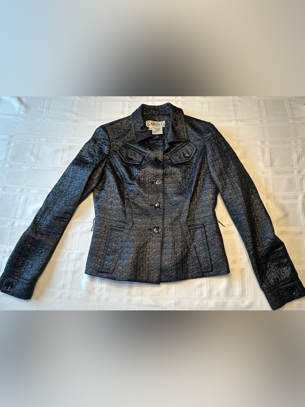 Carlisle women’s Size 4 Black Textured Blazer Jacket
